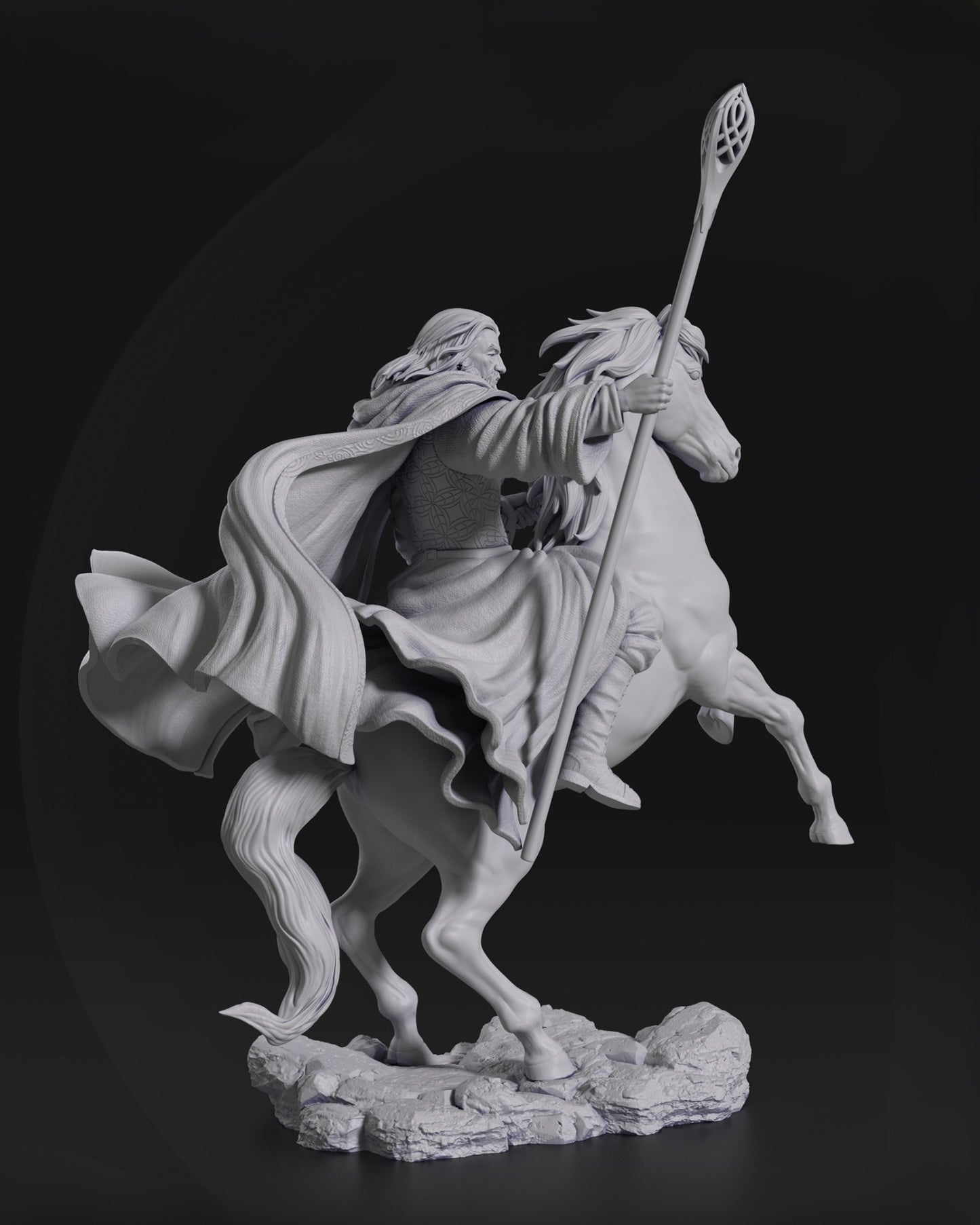 Gandalf the White x Shadowfax - The Lord of the Rings - 3D Resin 16k Print