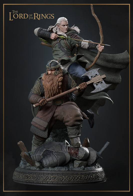 Legolas and Gimli - Lord of the Rings - 3D Resin 16k Print
