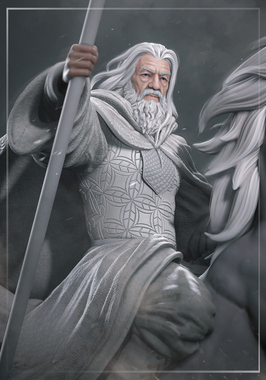 Gandalf the White x Shadowfax - The Lord of the Rings - 3D Resin 16k Print