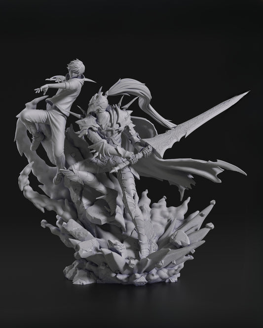 Sung JinWoo vs Igris - Solo Leveling - 3D Resin 16k Print