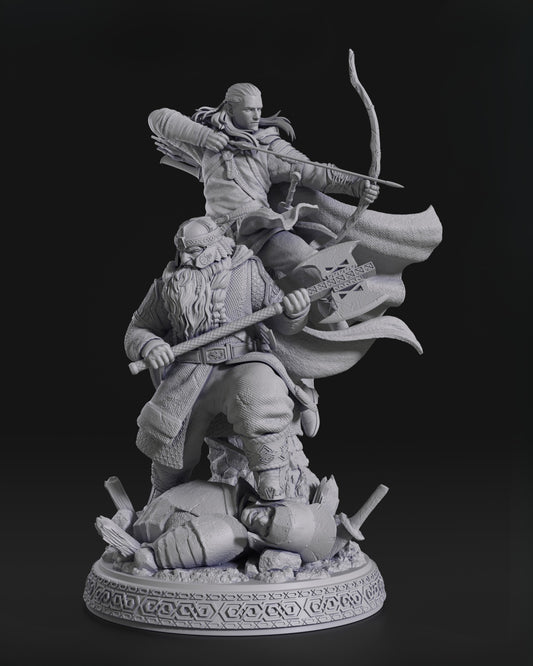 Legolas and Gimli - Lord of the Rings - 3D Resin 16k Print