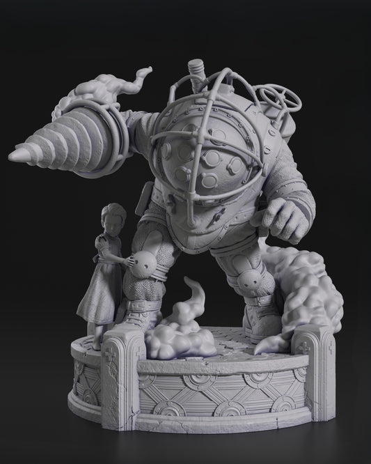 Bouncer - The Fearsome Big Daddy from BioShock - 3D Resin 16k Print