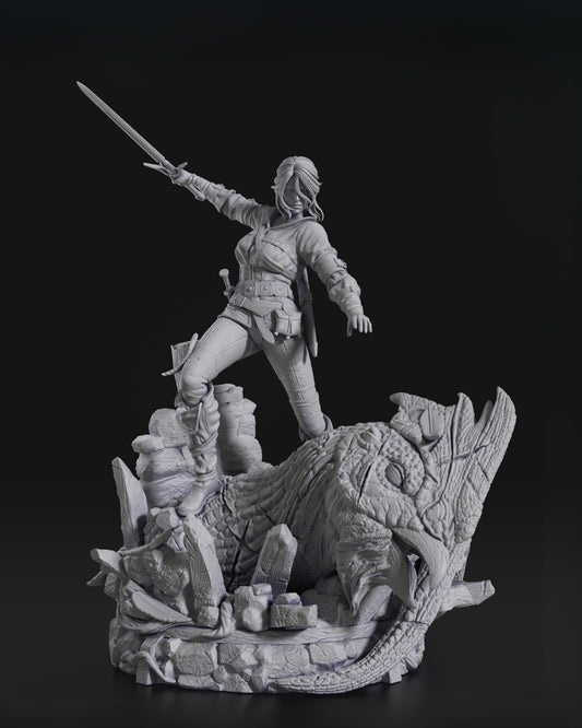 Ciri - The Witcher - 3D Resin 16k Print