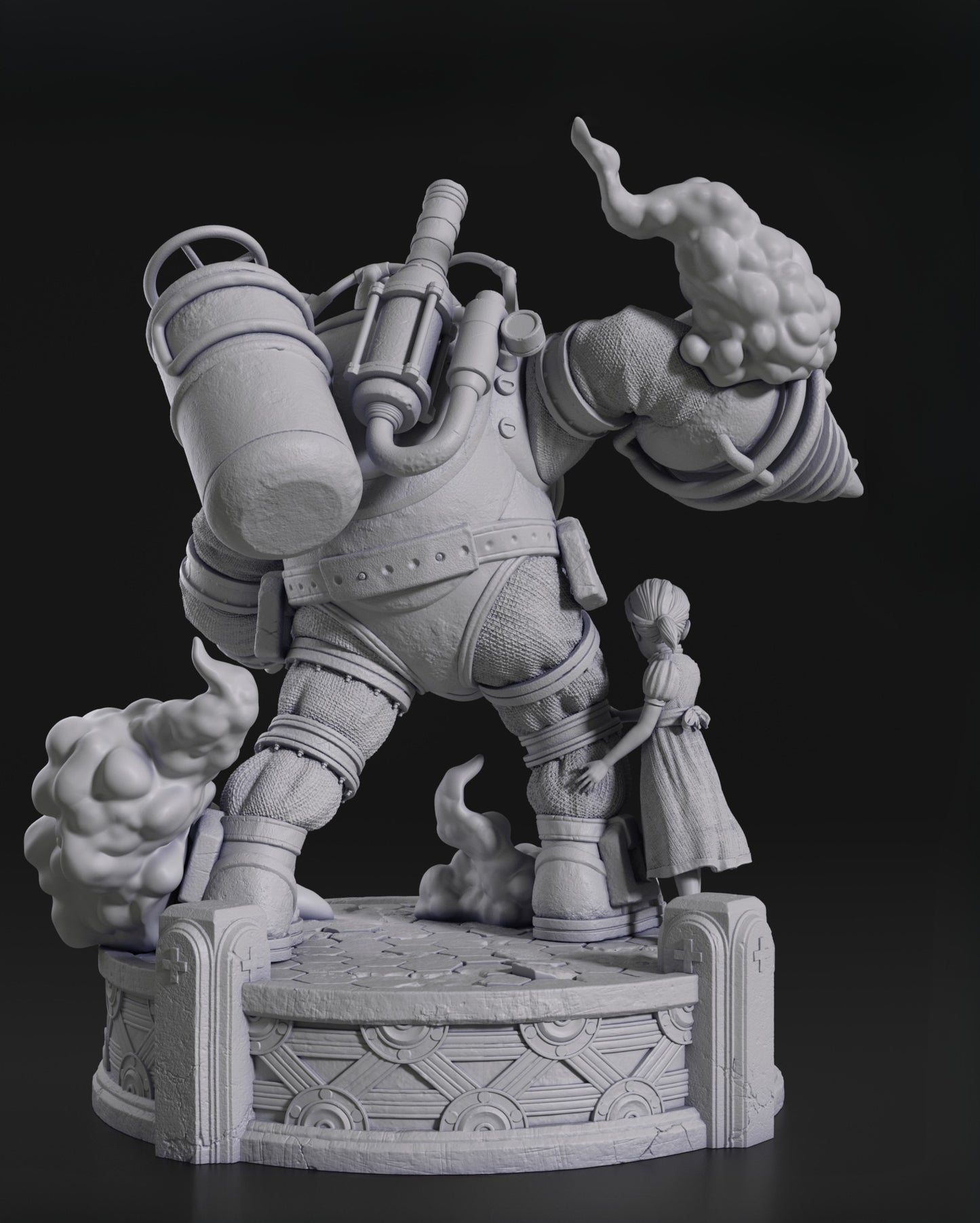 Bouncer - The Fearsome Big Daddy from BioShock - 3D Resin 16k Print