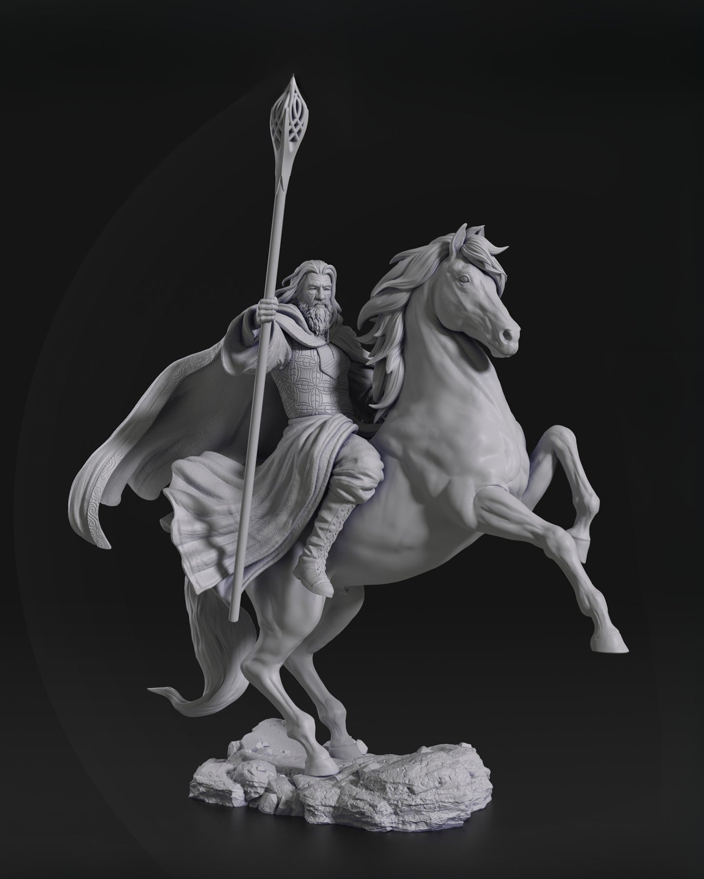 Gandalf the White x Shadowfax - The Lord of the Rings - 3D Resin 16k Print