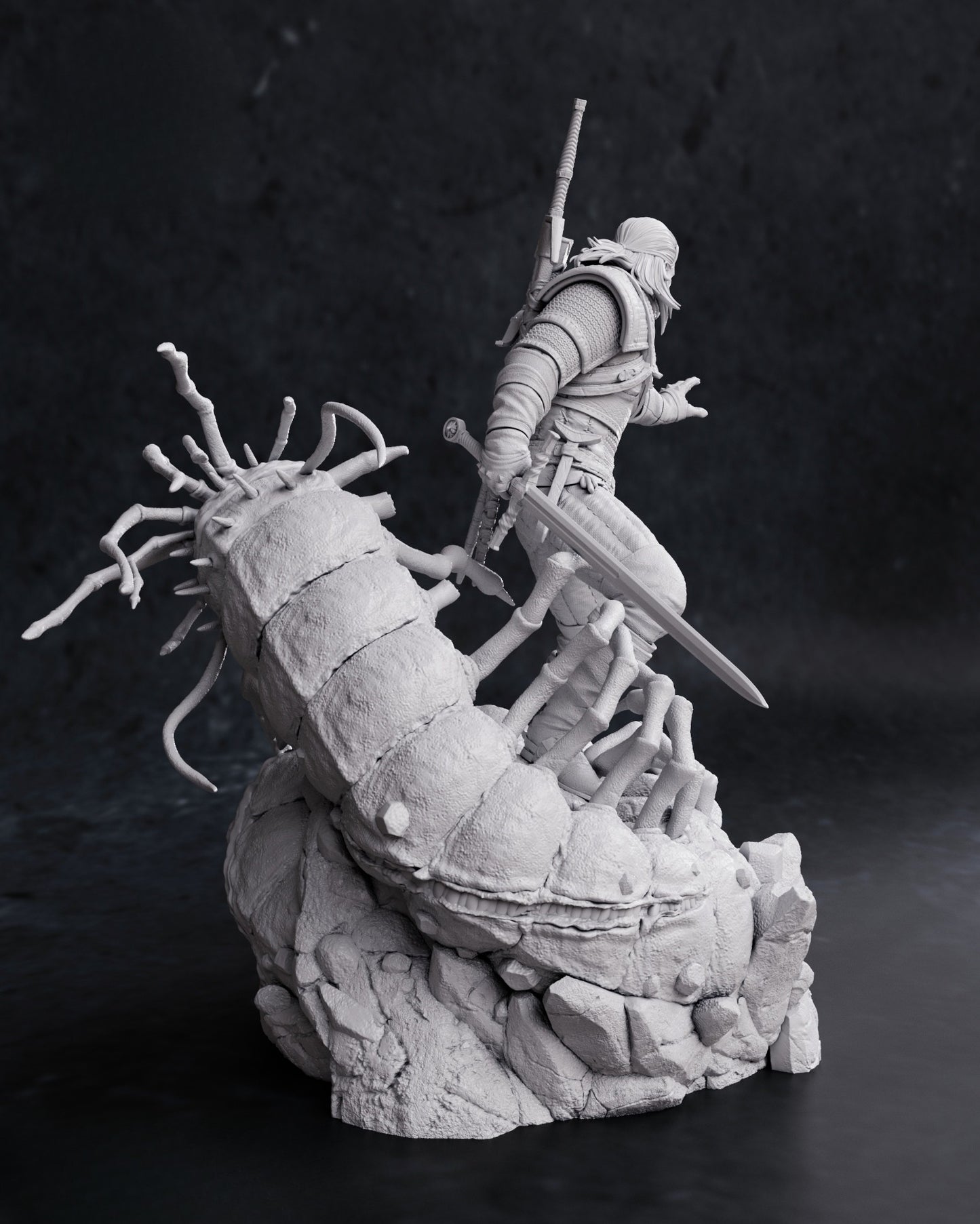 Geralt of Rivia - The White Wolf from The Witcher - 3D Resin 16k Print