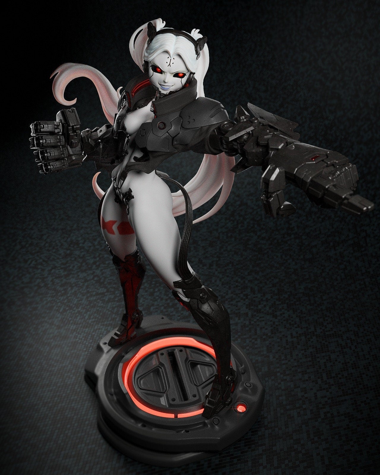Rebecca x Adam Smasher Fusion - Cyberpunk Edgerunners - 3D Resin 16k Print