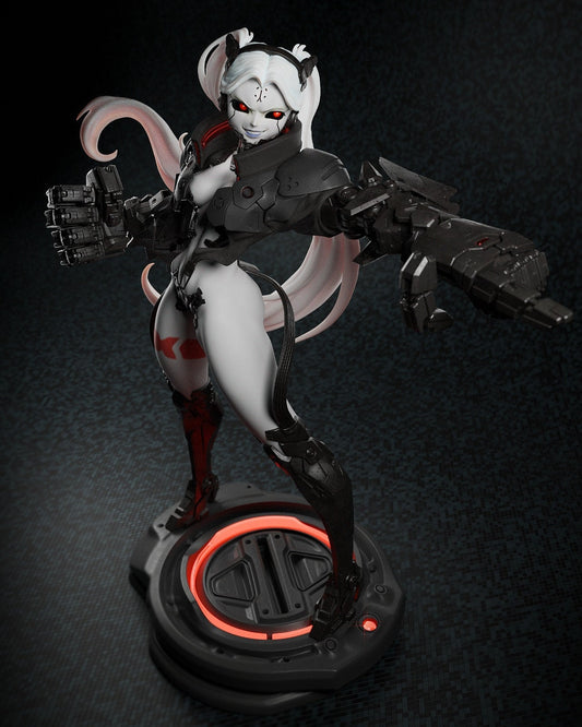Rebecca x Adam Smasher Fusion - Cyberpunk Edgerunners - 3D Resin 16k Print